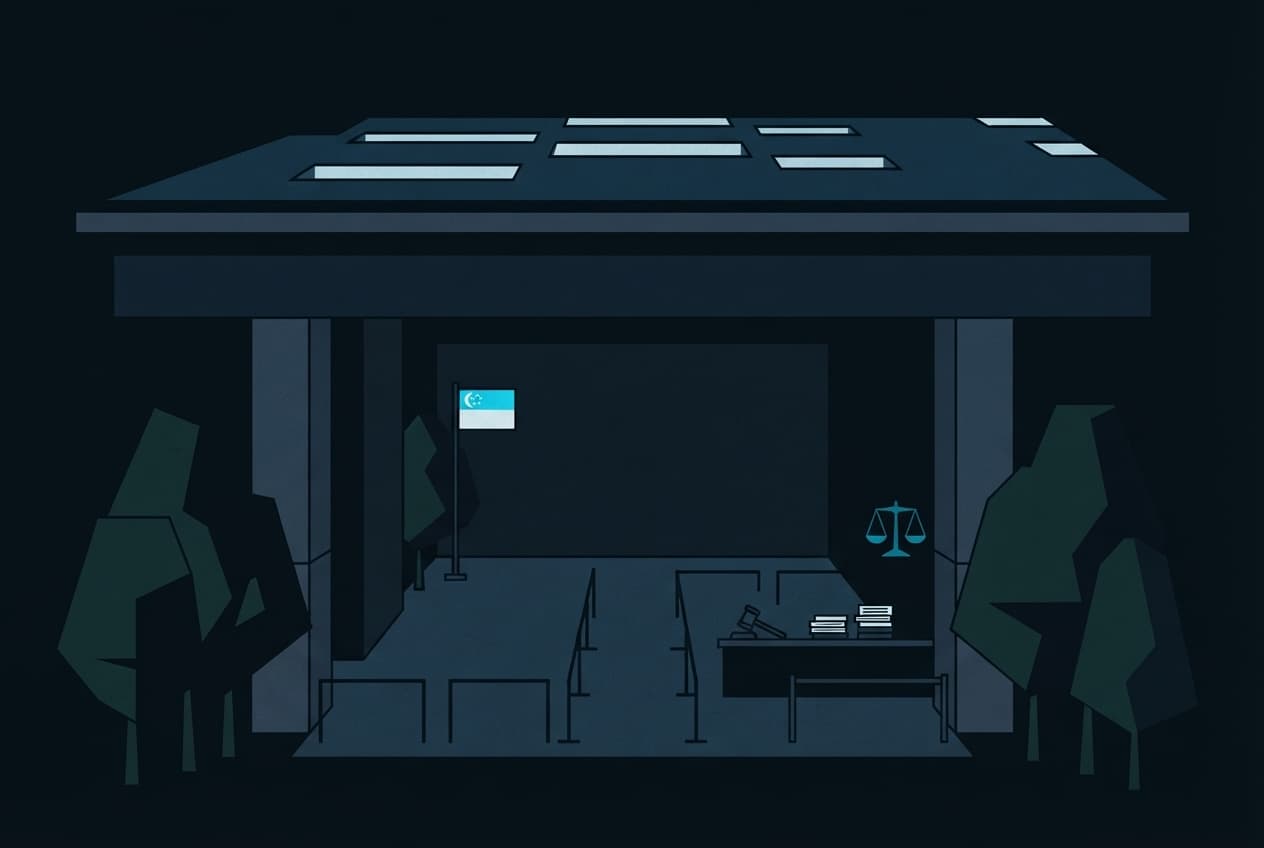 Flat illustration of Gavel, Legal documents, Court bench, Scales of justice, National flag